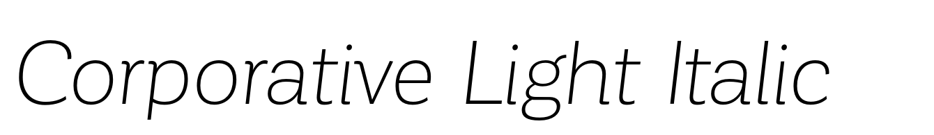 Corporative Light Italic